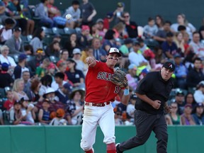 Darvill will be the North’s starting shortstop, and becomes just the second player in the 14-year history of the American Association to be voted into two All-Star Games at different infield positions. (Kevin King/Winnipeg Sun)