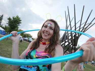 Folk Fest goer Erin attends the 46th annual Winnipeg Folk Festival at Birds Hill Provincial Park, north east of Winnipeg, Man., on Friday, July 12, 2019.