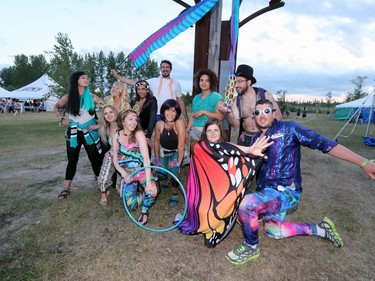 Folk Fest goers show off their fun spirit while attending the 46th annual Wiinnipeg Folk Festival at Birds Hill Provincial Park, north east of Winnipeg, Man., on Friday, July 12, 2019.