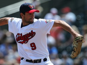 Winnipeg Goldeyes’ Joel Seddon took the loss in a 12-1 defeat to their division rival, the St. Paul Saints, yesterday. They return to Shaw Park on Tuesday to face Sioux Falls. (Kevin King/Winnipeg Sun)