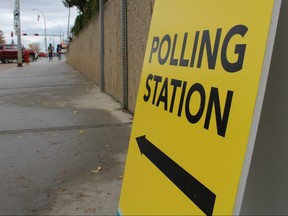 A sign directs people to a voting station.
Vincent McDermott/Postmedia Network file