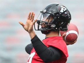 Jonathon Jennings during Ottawa RedBlack training camp at TD Place in Ottawa Monday May 20, 2019.   Tony Caldwell/Postmedia Network