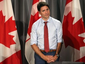 Prime Minister Justin Trudeau answers questions during a conversation with moderator Nikki Macdonald at a Liberal Party fundraising event at the Delta Ocean Pointe Resort in Victoria, B.C., on Thursday, July 18, 2019.