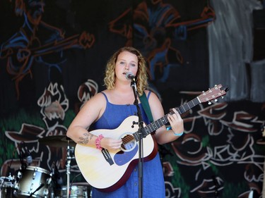 Winnipeg singer Annika Marie performs on the Shady Grove stage as part of the Young Performers Program at the 46th annual Winnipeg Folk Festival at Birds Hill Provincial Park, north east of Winnipeg, Man., on Friday, July 12, 2019. This year's Folk Festival runs July 11 to 14, 2019.