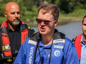 Dr. Christopher Love, Water Smart coordinator for Lifesaving Society Manitoba, launches the seventh Operation Dry Water, an boat sober awareness campaign in Manitoba.