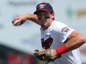 Shortstop Wes Darvill and the Winnipeg Goldeyes took on the Fargo-Moorhead RedHawks Monday night. (Kevin King/Winnipeg Sun)