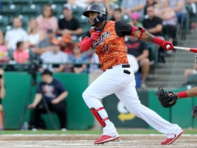 Willy Garcia and the Goldeyes fell to the Chicago Dogs 5-1 last night. (Kevin King/Winnipeg Sun)