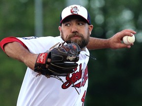 Winnipeg Goldeyes  Mitch Lambson delivered the win against the Chicago Dogs Saturday. (Kevin King/Winnipeg Sun)
