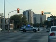 The northbound lanes of the Midtown Bridge in Winnipeg were closed to morning traffic for several hours on Thursday, Aug. 1, 2019, as Winnipeg Police Service officers investigate a serious collision. The driver of the motorcycle involved in the crash has been charged with dangerous driving causing death and impaired driving causing death.