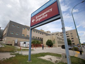 Current Manitoba Premier Brian Palmister promises to construct a large emergency room at St.Boniface Hospital, if elected to another therm in office. Wednesday, August 14/2019 Winnipeg Sun/Chris Procaylo/stf
