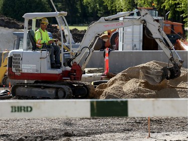 Construction continues at the Leaf, part of Canada's Diversity Gardens, at Assiniboine Park in Winnipeg on Tues., Aug. 20, 2019. Kevin King/Winnipeg Sun/Postmedia Network