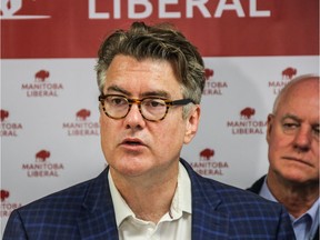 Liberal Leader Dougald Lamont promises a $16 billion strategic infrastructure plan over 10 years, if elected to government on Sept.10, 2019, at a press conference in Winnipeg on Sunday, Aug. 25, 2019. DANTON UNGER/Winnipeg Sun/Postmedia Network