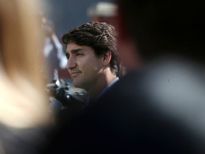 Prime Minister Justin Trudeau speaks during an election campaign stop in Winnipeg, Man., Sept. 19, 2019. REUTERS/Shannon VanRaes