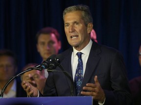 Manitoba Premier Brian Pallister speaks at a function in Winnipeg after winning the provincial election..
Tuesday, September 10/2019 Winnipeg Sun/Chris Procaylo/stf