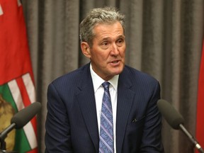 Manitoba Premier Brian Pallister discusses his plan for the Tories first 100 days in office. Chris Procaylo/Winnipeg Sun/Postmedia Network