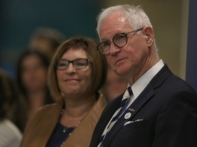Manitoba 150 co-chairs Monique LaCoste (left) and Stuart Murray at an event regarding Manitoba 150 events at The Forks, in Winnipeg on Friday, September 20/2019 Winnipeg Sun/Chris Procaylo/stf