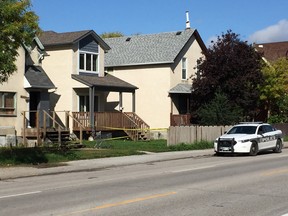 A police cruiser sits outside a residential building in the 500 block of Balmoral Street on Sunday, where Winnipeg Police were called on Saturday at approximately 4:30 p.m., for the report of an injured female. Upon arrival, police said officers located a deceased adult female inside the building. It is the 29th homicide in Winnipeg in 2019.