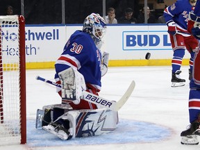 Henrik Lundqvist will be in net for the Rangers on Thursday against the Jets. (GETTY IMAGES)