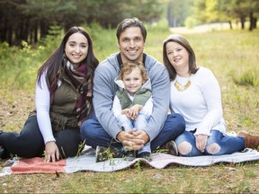 Lisa McLeod, 40 (right), Cory McLeod, 39, adopted son Wyatt McLeod, 3, and daughter Celina McLeod. Photo by Pam Godfredsen
