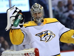 Predators goalie Pekka Rinne. KEVIN KING/WINNIPEG SUN