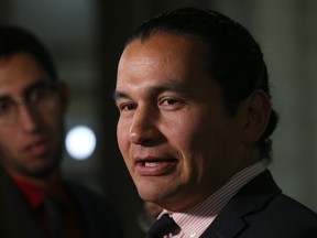 NDP Leader Wab Kinew. Leadership reviews in Manitoba politics are rare, but 2020 will see members of two parties vote on whether their respective leaders should get to keep their jobs. Kinew and Dougald Lamont of the Liberals will each have to get at least 50 per cent support when party members are asked whether to open up the leadership to other contenders.