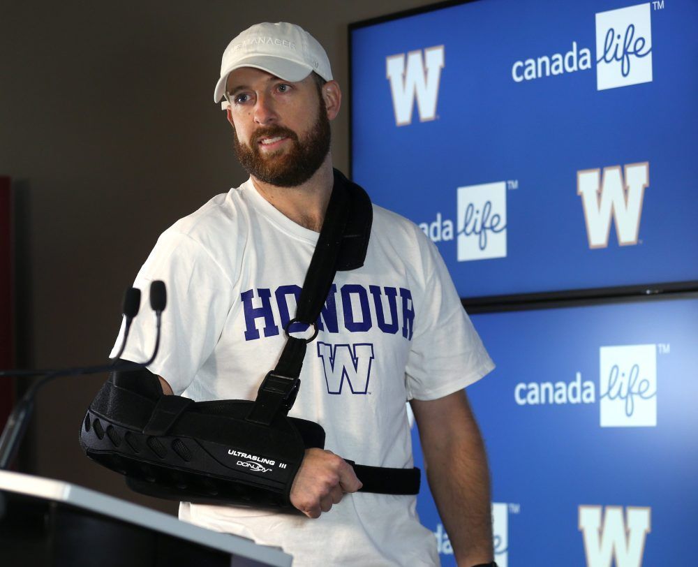 Blue Bombers quarterback Matt Nichols out for remainder of CFL