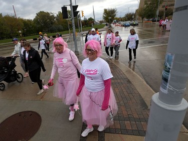 Pink was definitely in play during the 28th annual Run for the Cure event for the Canadian Cancer Society in Winnipeg on Sun., Oct. 6, 2019. Kevin King/Winnipeg Sun/Postmedia Network