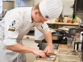 Winnipeg Squash Racquet Club chef Darnell Banman shows off his gold medal-winning culinary skills at the 2019 International Young Chefs Competition held in Calgary on Sept. 20.