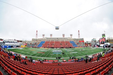 CALGARY, AB - NOVEMBER 24: A general view of the interior of McMahon Stadium prior to the 107th Grey Cup Championship Game between the Winnipeg Blue Bombers and the Hamilton Tiger-Cats at McMahon Stadium on November 24, 2019 in Calgary, Alberta, Canada. (Photo by Derek Leung/Getty Images)