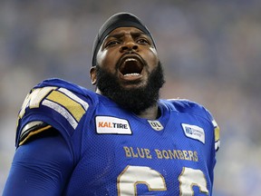 Winnipeg Blue Bombers offensive lineman Stanley Bryant has re-signed with the team.