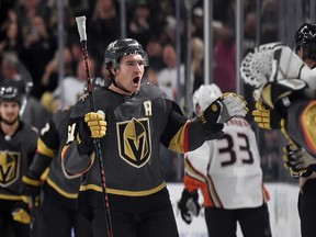 Mark Stone leads the Vegas Golden Knights in scoring with eight goals and 17 points. (Getty Images)