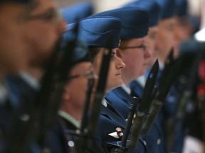 Troops present for the throne speech, at the Legislative Building, in Winnipeg.. Tuesday, November 19/2019 Winnipeg Sun/Chris Procaylo/stf