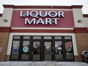 Several violent offences occurred during and after an armed robbery at this liquor mart close to Burrows Avenue and Keewatin Street, in Winnipeg Wednesday. Chris Procaylo/Winnipeg Sun