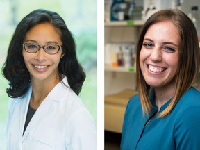 University of Manitoba researchers Dr. Flordeliz Gigi Osler (left) and Taylor Morriseau have been recognized among Canada's Most Powerful Women in 2019 by Women's Executive network. HANDOUT