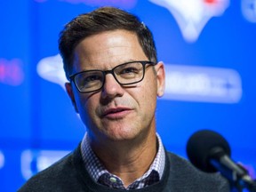 Toronto Blue Jays general manager Ross Atkins, during an end-of-season media conference at the Rogers Centre in Toronto, Ont. on Tuesday October 1, 2019.