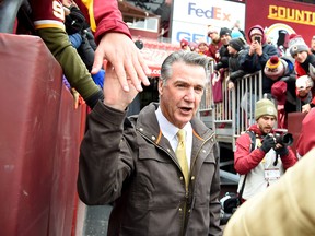 Team president Bruce Allen of the Washington Redskins walks on the field prior to the game against the New York Jets at FedExField on Nov. 17, 2019 in Landover, Md. (Will Newton/Getty Images)