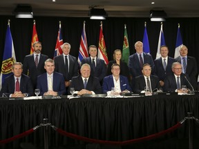 Canada's premiers pose for photos in Toronto during the Council of the Federation meeting on Dec. 2, 2019. (Jack Boland/Toronto Sun/Postmedia Network)