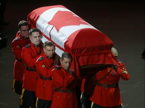 A regimental funeral for RCMP Const. Allan Poapst took place in Winnipeg on Friday, Dec. 20, Poapst died in a traffic accident a week earlier.