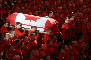 A regimental funeral for RCMP Cst. Allan Poapst took place in Winnipeg today, Poapst died in a traffic accident.  Thursday, December 19/2019 Winnipeg Sun/Chris Procaylo/stf
