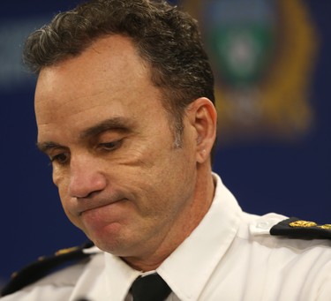 Danny Smyth, Chief of police with Winnipeg Police Service announced that the WPS would be reducing traffic enforcement over the holiday season, and opting out of joint forces projects,in an effort to cope with the increased violence in Winnipeg. Friday, November 08/2019 Winnipeg Sun/Chris Procaylo/stf