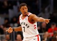 Raptors point guard Kyle Lowry get an 'A' in Ryan Wolstat's mid-season grades. (GETTY IMAGES)