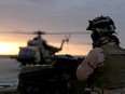 A member of Iraqi security forces is seen at Ain al-Asad airbase in the Anbar province, Iraq Dec. 29, 2019.