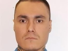 Austin Paskimen was sent to jail for four years and six months upon his conviction of aggravated assault. Paskimen  began his Statutory Release on Nov. 19, but managed to breach his conditions the same day resulting in his release being cancelled and replaced with a Canada wide warrant, police said. Handout/Winnipeg Police Service