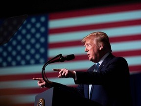 U.S. President Donald Trump speaks during a campaign event held at the King Jesus International Ministry in Miami on Friday, Jan. 3, 2020.