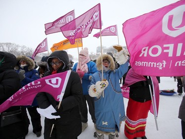 The fourth annual Women's March Winnipeg took place at the Manitoba Legislative Building, in Winnipeg today.   Friday, January 17/2020 Winnipeg Sun/Chris Procaylo/stf