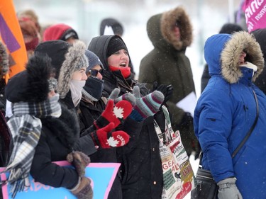 The fourth annual Women's March Winnipeg took place at the Manitoba Legislative Building, in Winnipeg today.   Friday, January 17/2020 Winnipeg Sun/Chris Procaylo/stf