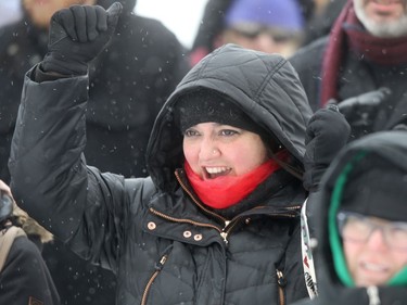 The fourth annual Women's March Winnipeg took place at the Manitoba Legislative Building, in Winnipeg today.   Friday, January 17/2020 Winnipeg Sun/Chris Procaylo/stf