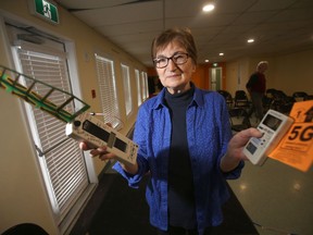 Margaret Friesen is the spokesperson and main presenter for the 5G Winnipeg Awareness group which held an information session at the Westminster Co-op Multi-Purpose Room in Wolseley on Saturday in connection with the Global 5G Protest Day.