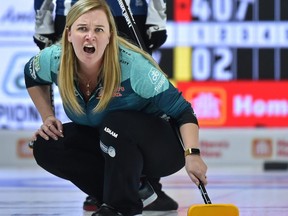 Team Canada skip Chelsea Carey looks to defend her title at this year's Scotties Tournament of Hearts in Moose Jaw, Sask.