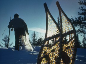 Snowshoeing and cross-country skiing are great ways to view the scenery at Whiteshell Provincial Park in Manitoba.